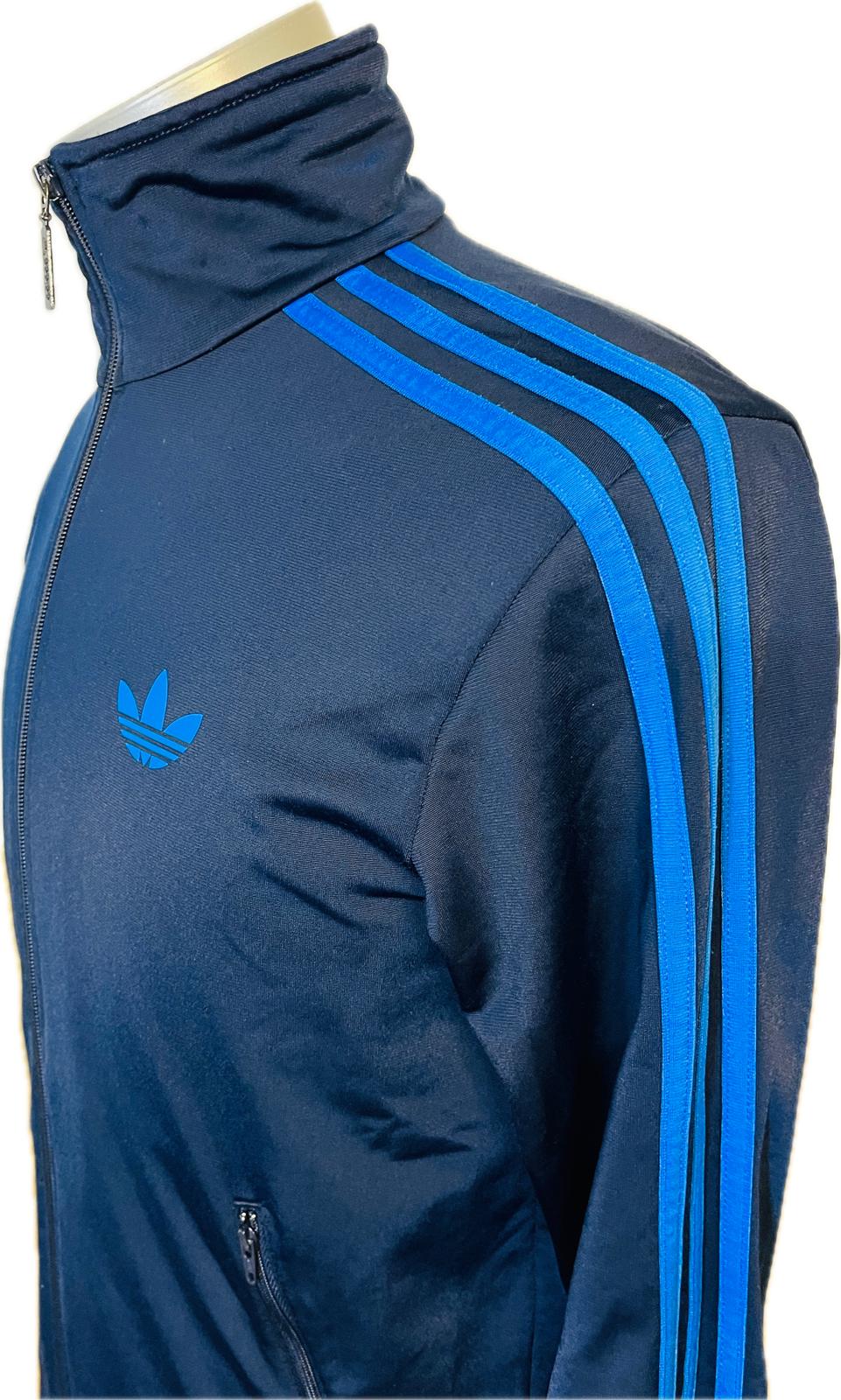 Adidas Trainingsjacke Firebird Superstar Model in Blau Herren Gr. S oder Damen Gr. M Run DMC Hip Hop Vintage retro