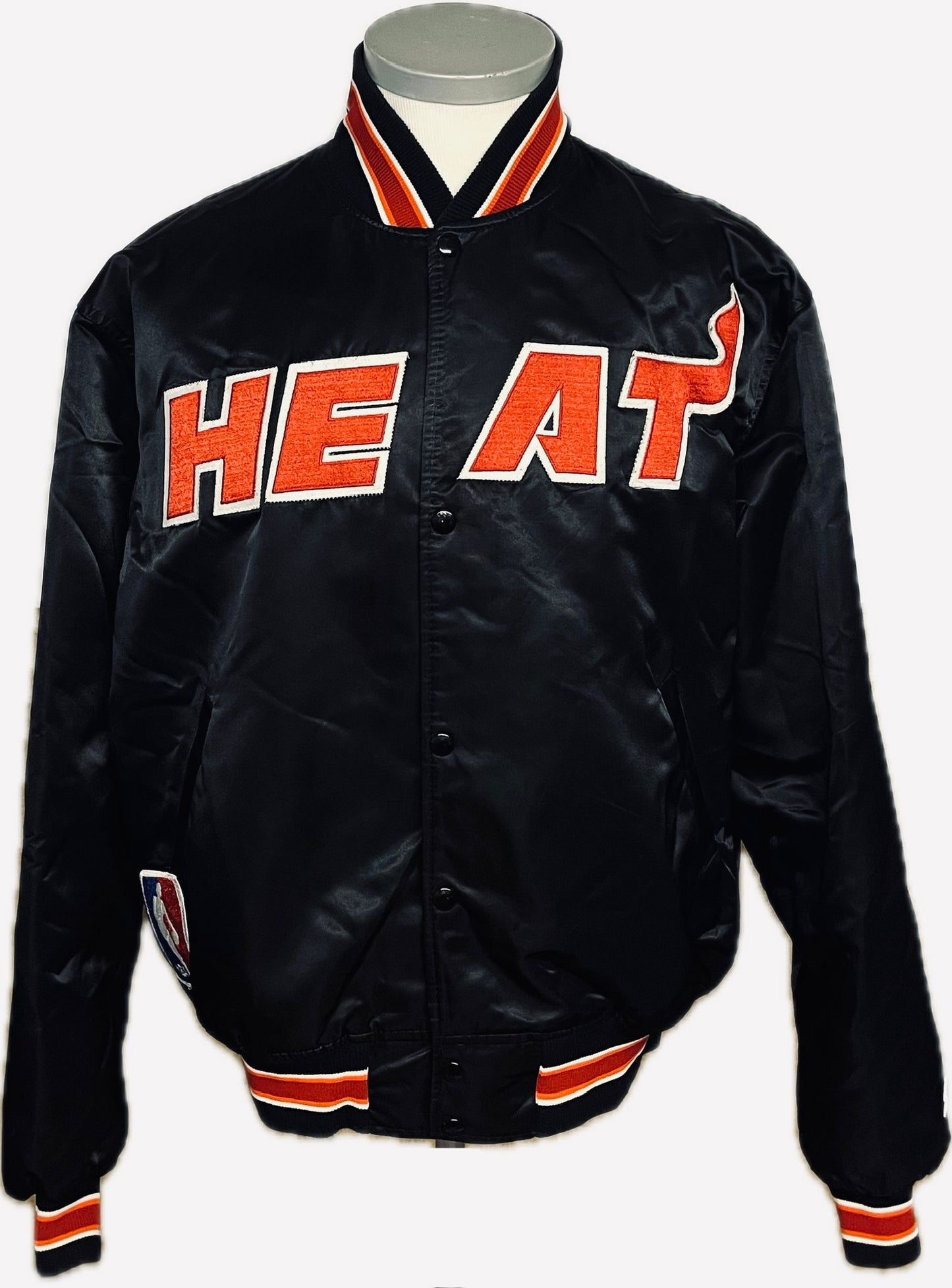 starter miami heat jacke bomberjacke vintage LA retro NBA Collegejacke selten XL schwarz rot