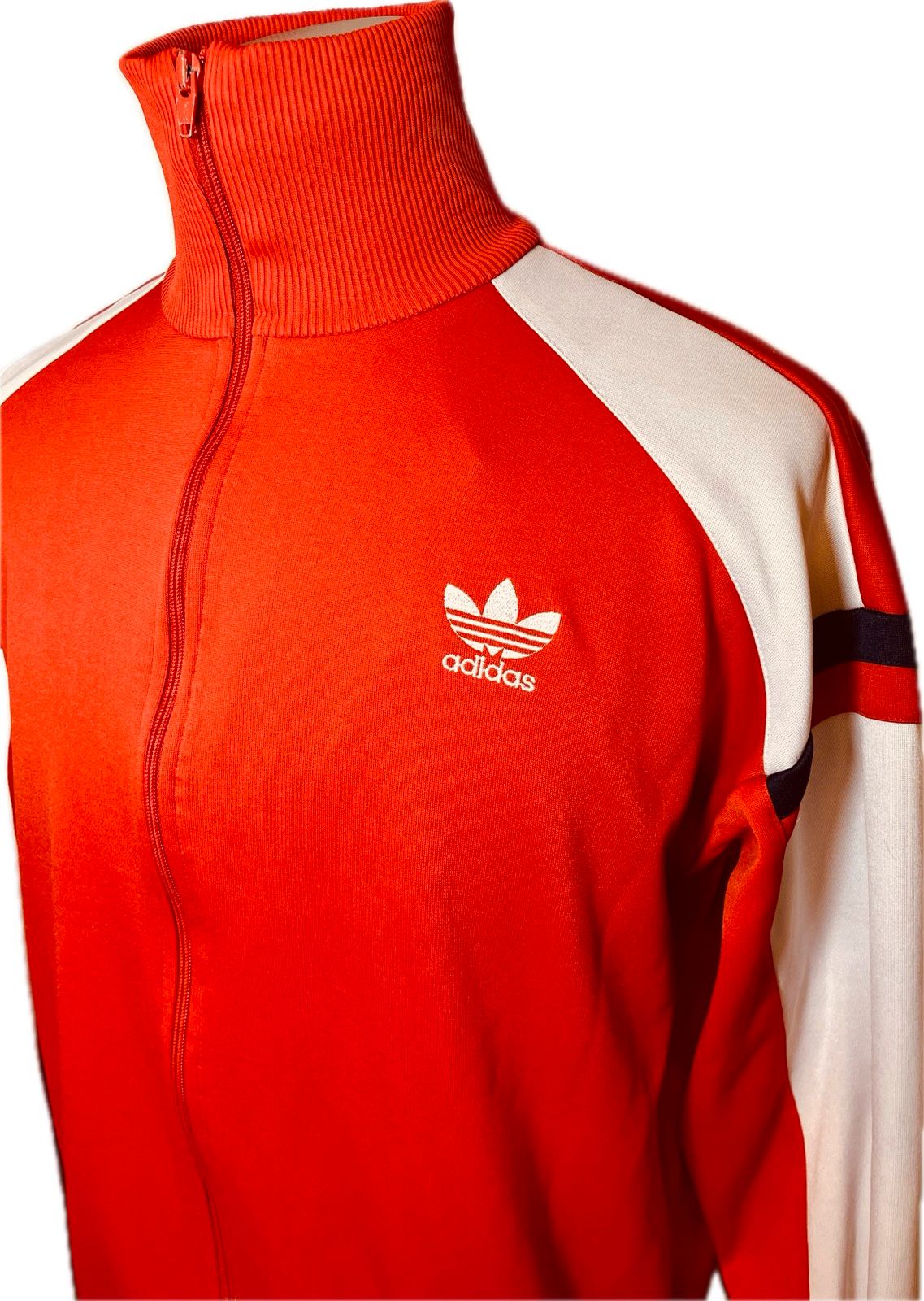 adidas trainingsjacke 90er herren rot weiss schwarz gr. L retro vintage freizeitjacke