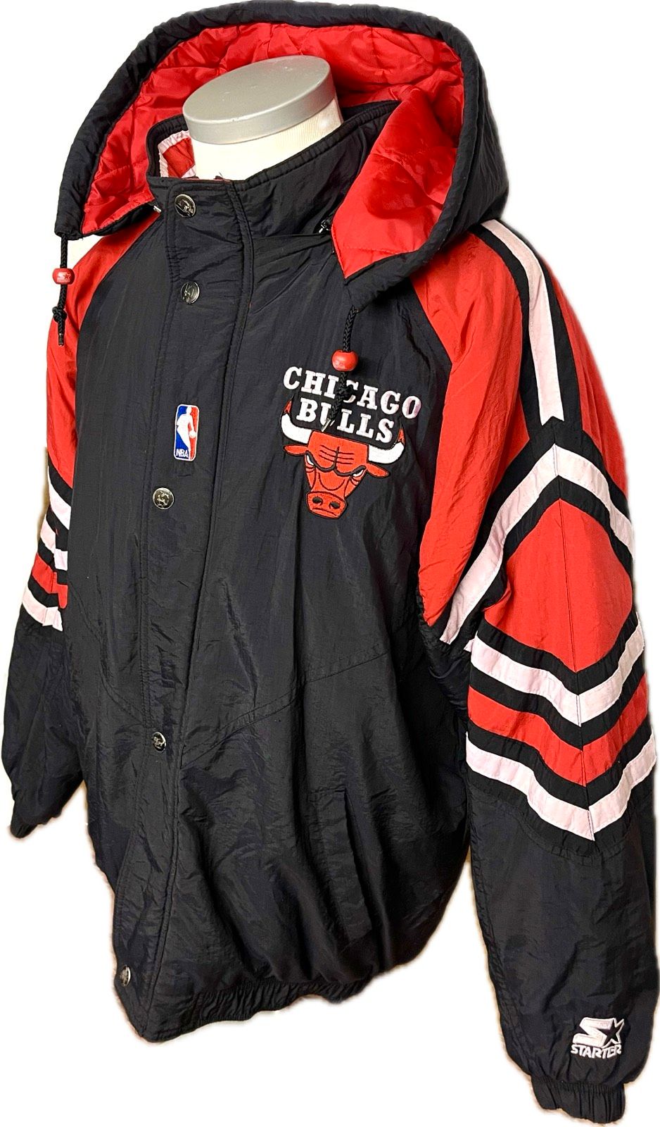 starter chicago bulls jacke winterjacke parka vintage jordan retro NBA selten L schwarz
