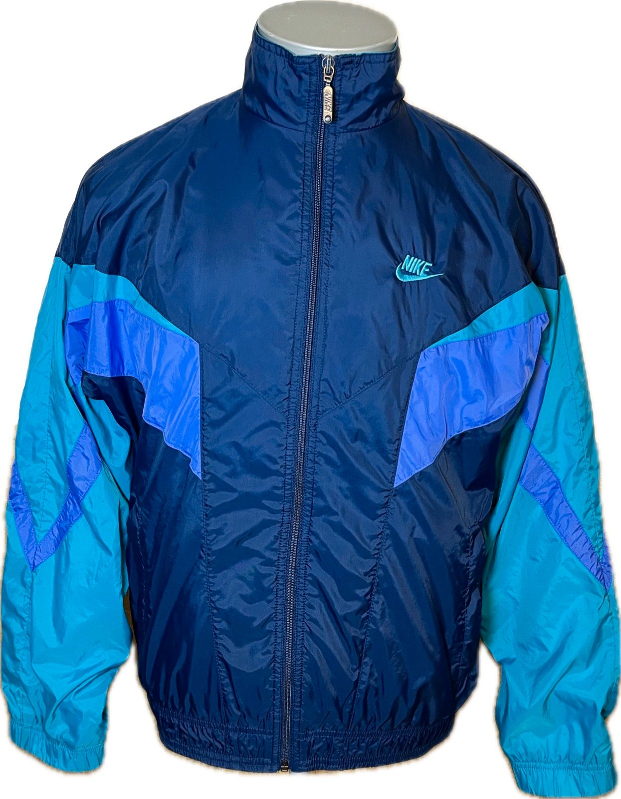 Nike Trainingsjacke Herren Gr. S Blau Lila Vintage 90er Jacke 