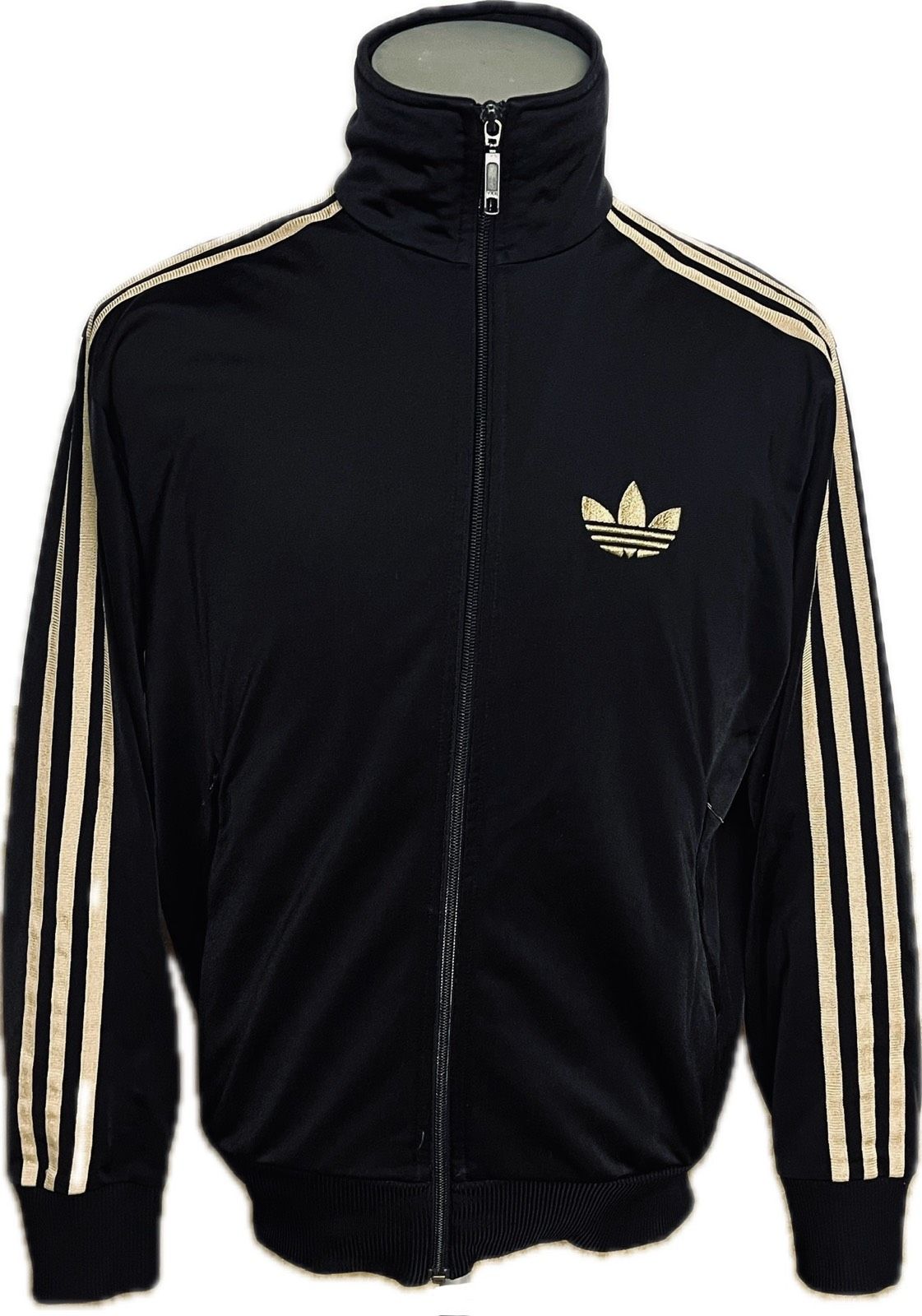 adidas trainingsjacke firebird herren schwarz-gold s retro vintage freizeitjacke