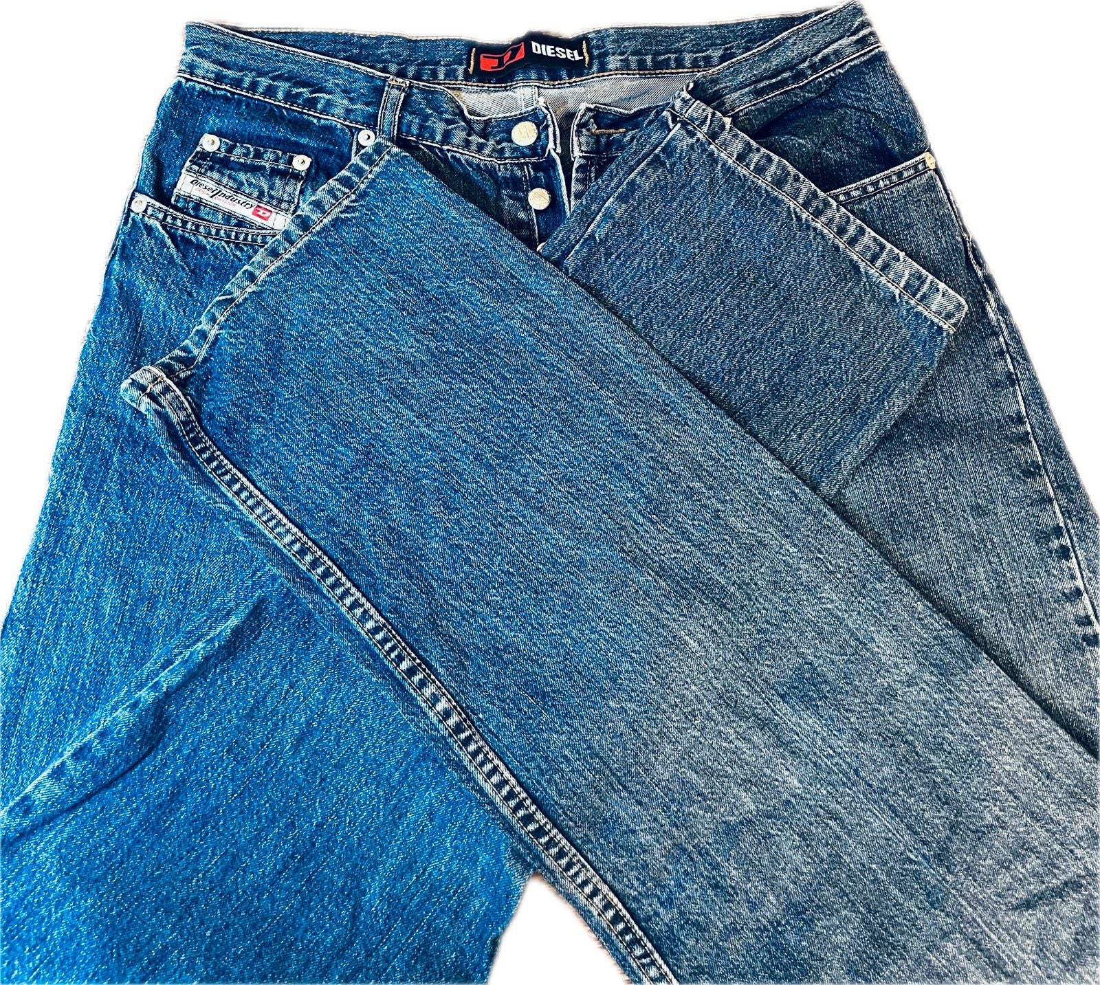 Diesel Industries Basic Jeans Blau Gr. 34 Herren Vintage Retro Vintage-Jeans Hose