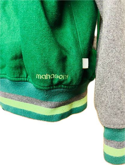 Mahagony Vintage College Jacke Herren XXL Grün Grau HipHop 90er Retro SEWAS